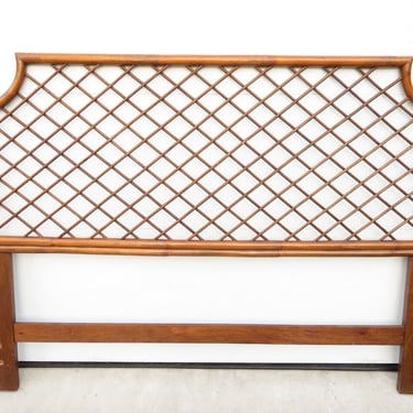 Vintage RATTAN / BAMBOO QUEEN SIZE HEADBOARD Bed Frame | Urban Rummage ...