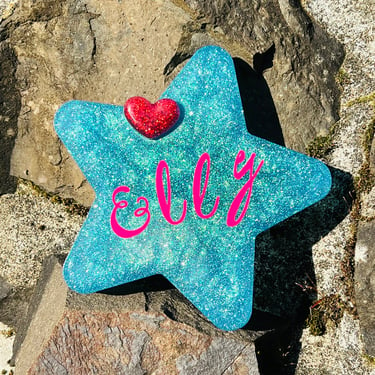 Personalized Gift Star Name Resin Decor Girls Baby Nursery 