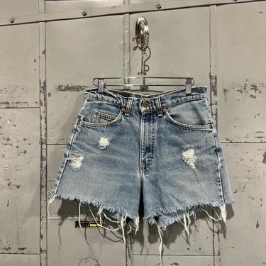 30” 80s Levi's Orange Tab Distressed and Repaired Daisy Duke Cutoff Shorts 