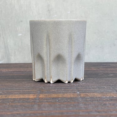 Porcelain Ceramic "Stealth Peak" Cup  -  Satin Grey 