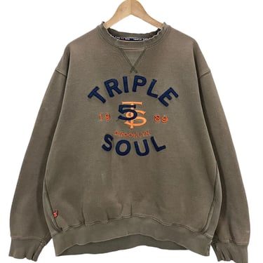 Triple Five Soul Embroidered Crewneck Sweatshirt XL