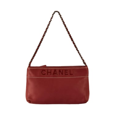 Chanel Pink Logo Mini Chain Shoulder Bag