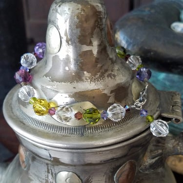 Beaded Crystal Bracelet~Swarovski Crystal Beads~Sterling Lobster Clasp~28 Swarovski beads 8mm &  4mm~Gifts for her~JewelsandMetals 