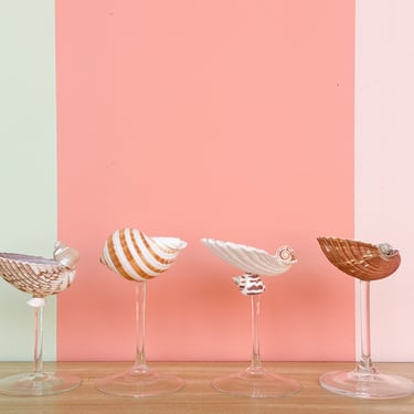 Set of Four Shell Chic Coupes