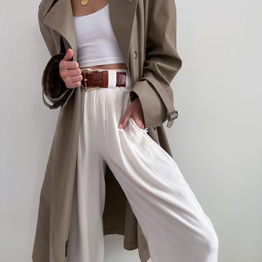 Vintage Light Fawn Trench Coat