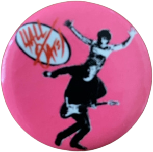 80s Original '84 Hall And Oates Button/pinback Rad By Whole Oates Enterprises