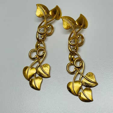 Avon Gold and Leaf Earrings