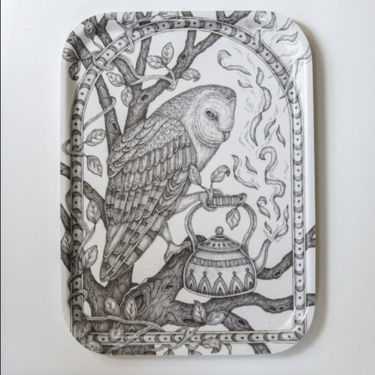 Mackenzie Myrick Studio Twilight Tea | Owl Birch Tray