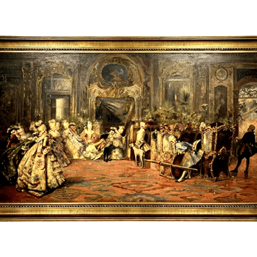 Antique Painting, European Oil on Canvas, Signed, Roma, Figures, 1891, 19th C.!