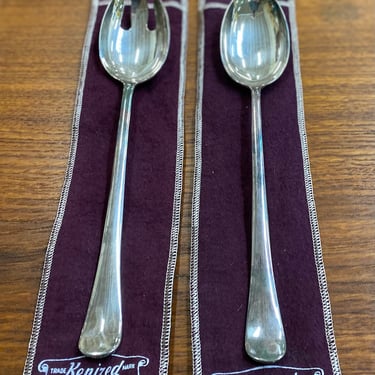 Item #DMC812 Silver Plate Serving Set w/ Fork and Spoon c.1950