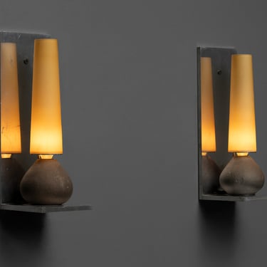 Aluminum & Glass Sconce - Lamp