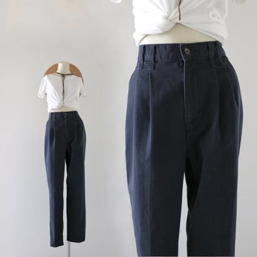 imperfect high waist black chinos - 27.5 - see details 
