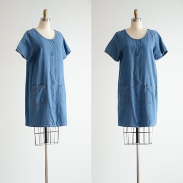 denim mini dress 90s y2k vintage short sleeve jean dress 