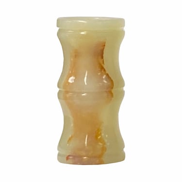 White Brown Onyx Stone Carved Slim Round Shape Display Vase ws3189AE 