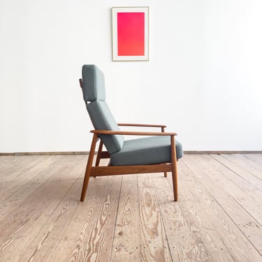 Mid-Century Lounge Armchair, Danish Design Teak Easy Chair Fd 164 by Arne Vodder for France and Son, Denmark, 1960s 