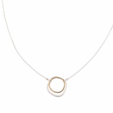 COLLEEN MAUER | Silver & Gold Double Square Necklace