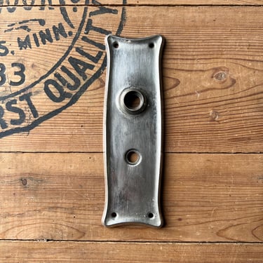 Salvaged Nickel Plated Yale and Towne Pressed Door Plates Y&T 