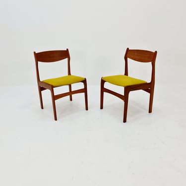 Vintage Danish teak dining charis by Erik Buch, 1960s, set of 2 