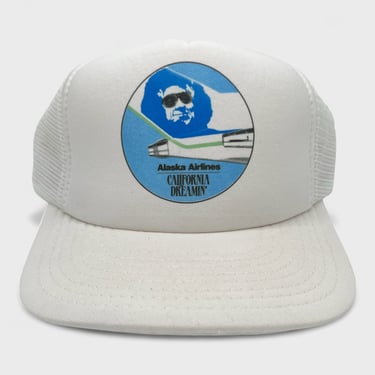 Vintage Alaska Airlines California Dreamin’ Trucker Hat
