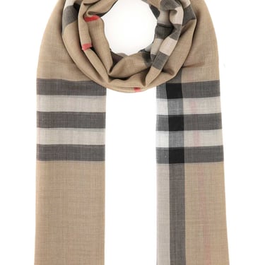 Burberry Unisex Embroidered Wool Blend Foulard