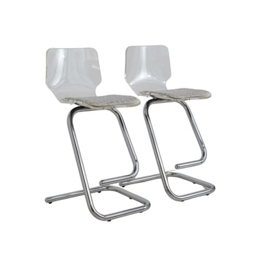 Pair of Barstools by Luigi Bardini, 1970s 