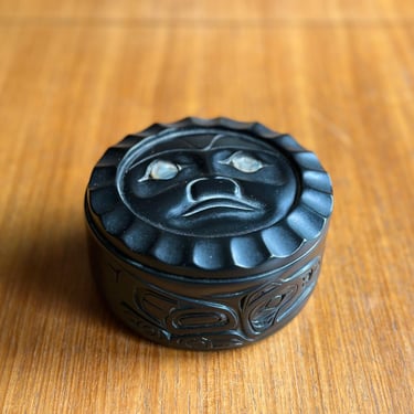 Vintage First Nations SUN Container | Black Resin | Made | Back To Mod ...