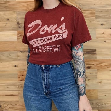 Vintage 80's Don's Seldom Inn La Crosse Wisconsin T-Shirt Tee Shirt 