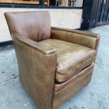 CEO Siesta | Restoration Hardware Deco-style Leather Club Chair 