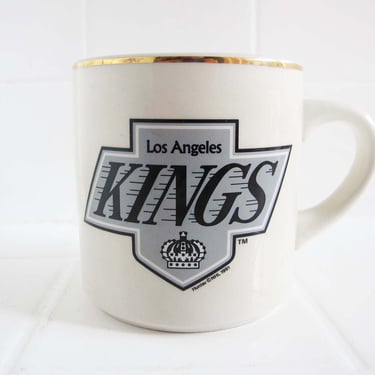 Vintage Los Angeles Kings Hockey Coffee Mug - 90s LA Kings Thick Diner Mug - Sports Fan Gift 