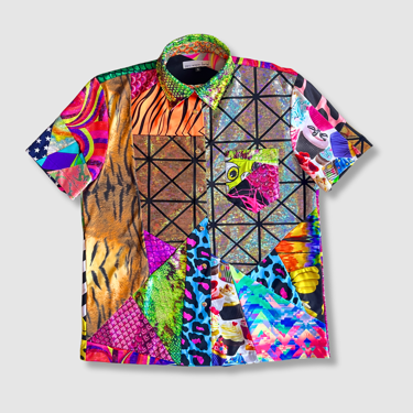 the 'mixed print' short sleeve button-down
