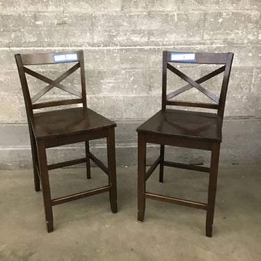 Pair of Bar Height Stools (Seattle)