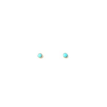 CLP Tiny Stone Studs - turquoise