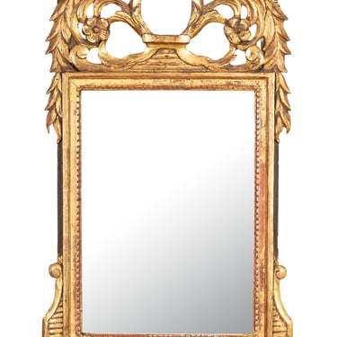 Antique French Paint and Parcel Gilt Mirror