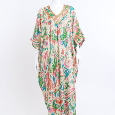 Floral Brocade Metallic Caftan