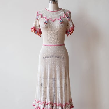 1980s Crochet Dress 
