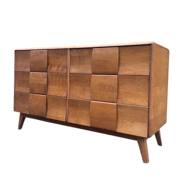 Free Shipping Within Continental US -  Vintage Solid Maple Mid Century Modern Heywood Wakefield 6 Drawer Dresser 