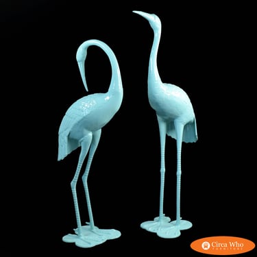 Pair of Large Capri Seas Cranes