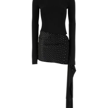 The Attico Women Black Sable Mini Dress