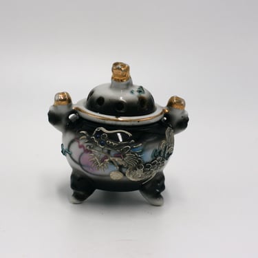 vintage dragon ware ceramic incense burner 