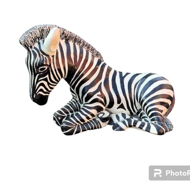 Heavy ceramic vintage zebra 
