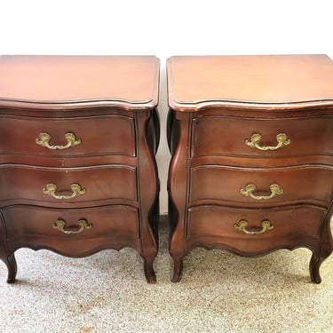 Pair French Provincial Bombay Morgantown Night Stands 