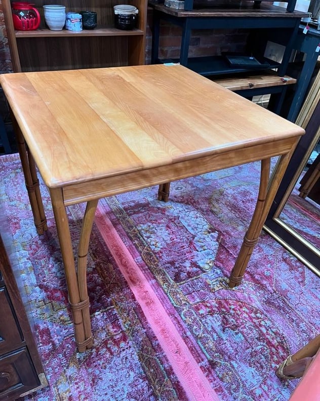 Haywood Wakefield table. 30” x 30” x 29” 