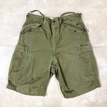 korean war era 1951 m1951 M51 Cargo pant cut to Shorts cotton twill khaki chino bermuda cargo style zipper 