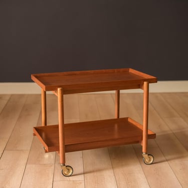 Vintage Danish Teak Bar Cart by Poul Hundevad 