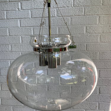 Vintage Glass Lightolier Chandelier Made in Germany 