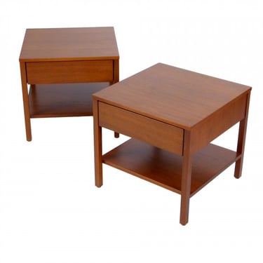 1950s Florence Knoll Walnut Nightstands