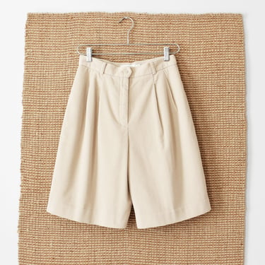 vintage beige corduroy high waist shorts, size M 