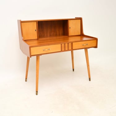 Vintage Italian Walnut and Satin Wood Desk