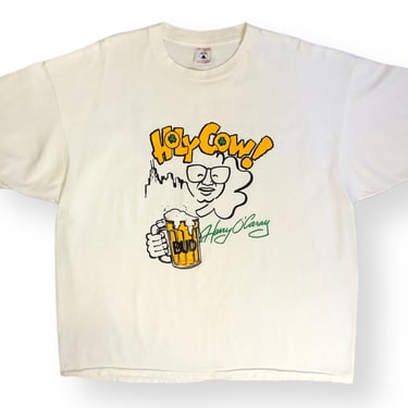 Vintage 90s Harry Carry “Holy Cow” Funny Parody Budweiser T-Shirt Size XL/XXL 