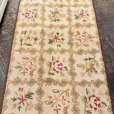 Vintage Needlepoint Rug 3'x5' as found